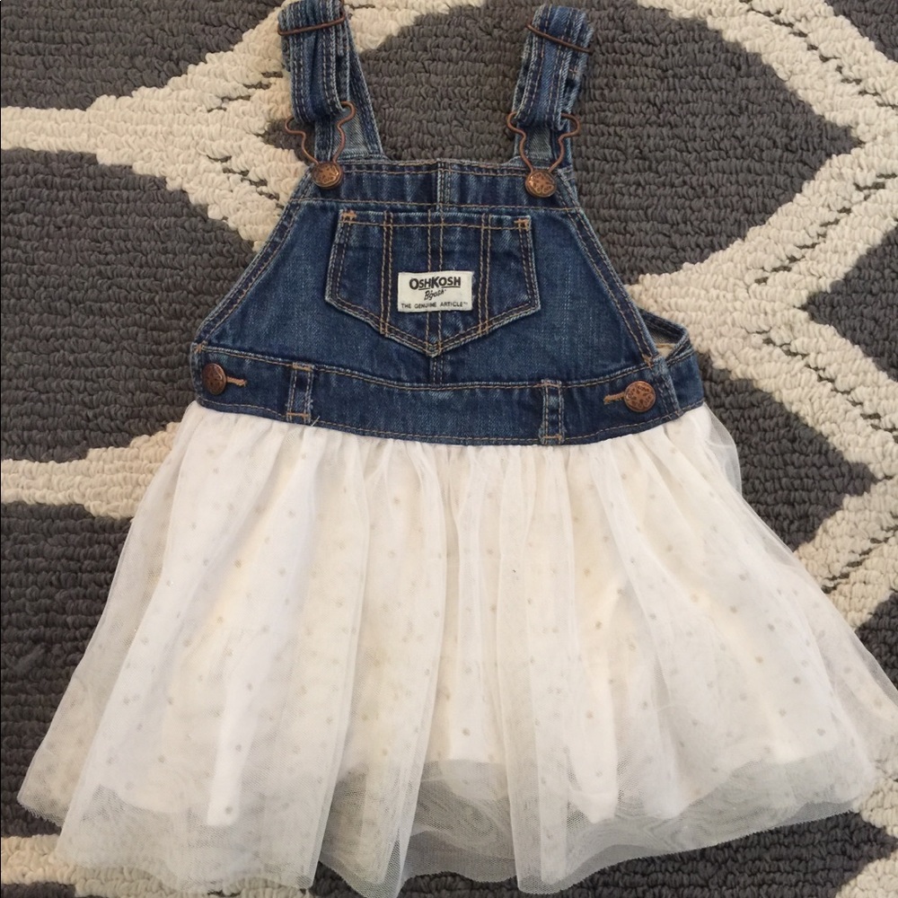 12 month Infant girls denim overall dress